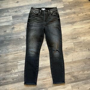 Good American Good Waist Crop Jeans in Black 157